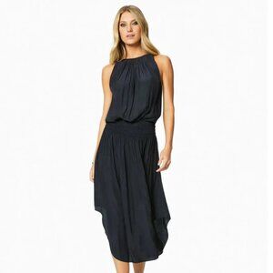Ramy Brook Audrey Sleeveless Halter Drop Waist Midi Dress